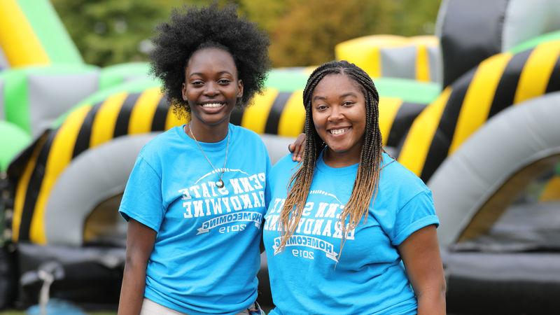 Keiaisha Jackson and Jemimah Mwaba at Brandywine's homecoming in 2019. 